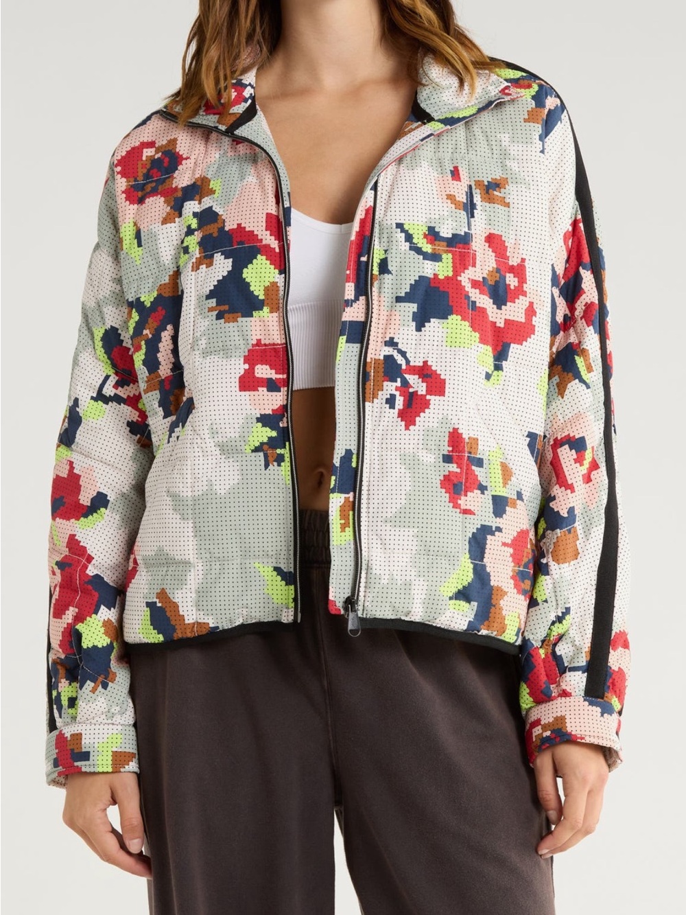 NWT Free People Movement Packable Quilted Bomber Jacket Multicolor - Picture 9 of 12